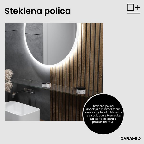 Okroglo kopalniško ogledalo z LED osvetlitvijo E1