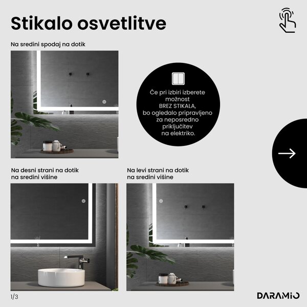 Kopalniško ogledalo z LED osvetlitvijo F2