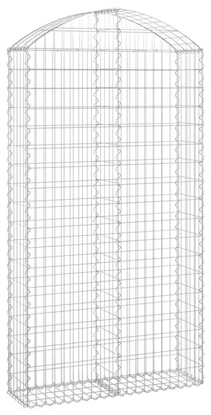 VidaXL Obokana gabonska košara 100x30x180/200 cm pocinkano železo