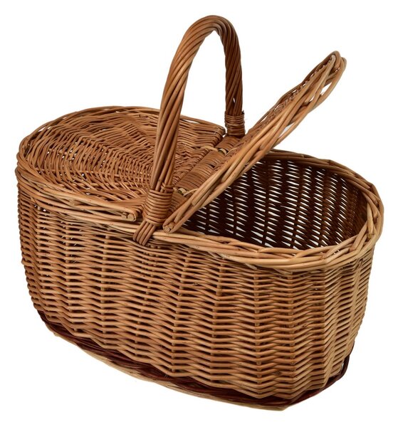 Pletena košara Picnic oval S za avto, 45 x 30 cm