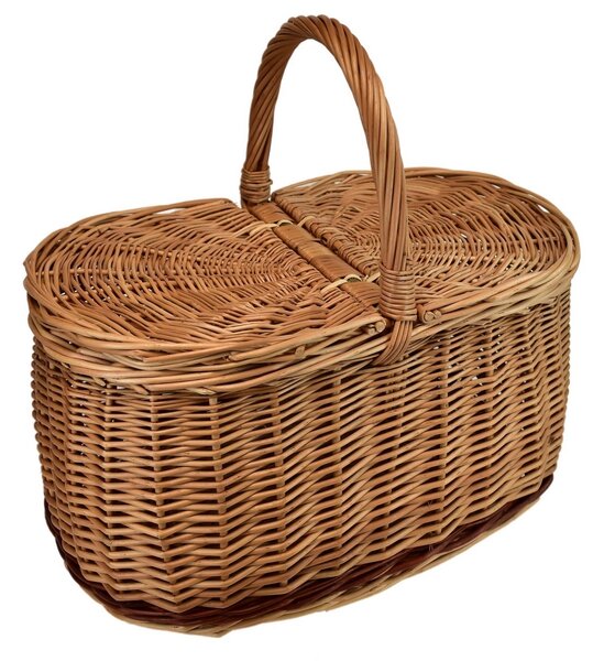 Pletena košara Picnic oval S za avto, 45 x 30 cm