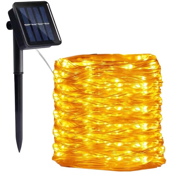 LED - Solarna veriga 300xLED/0,12W/1,2V 1xAA IP44 3000K