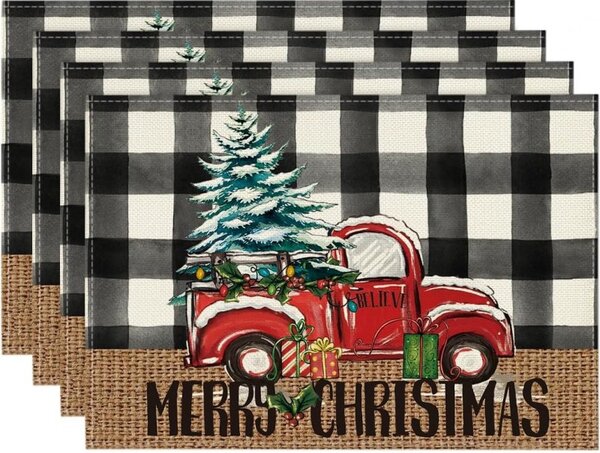 Božični podstavek za mizo MERRY CHRISTMAS 30x45 cm, bel