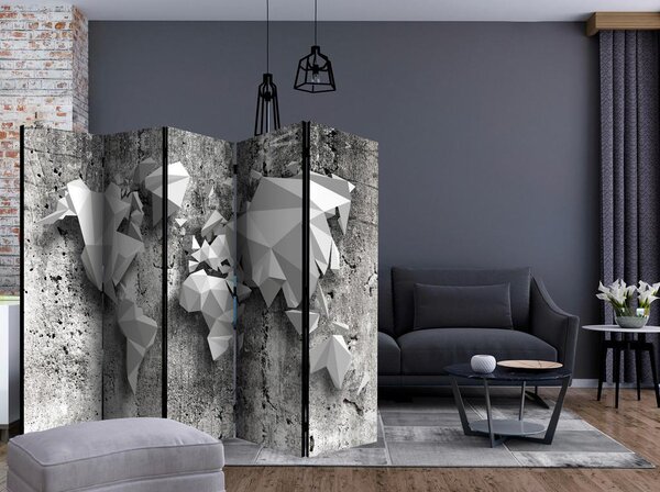 Artgeist Paravan Origami World Map, 5-Delni, Dvostranski