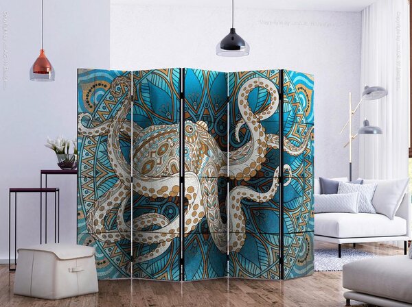 Artgeist Paravan Zen Octopus I, 5-Delni, Enostranski
