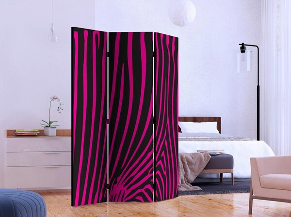 Artgeist Paravan Zebra Pattern Pink, 3-Delni, Dvostranski