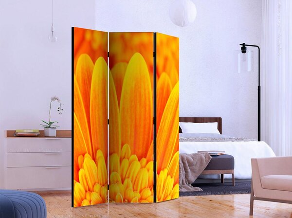 Artgeist Paravan Yellow Garbera Daisies, 3-Delni, Dvostranski