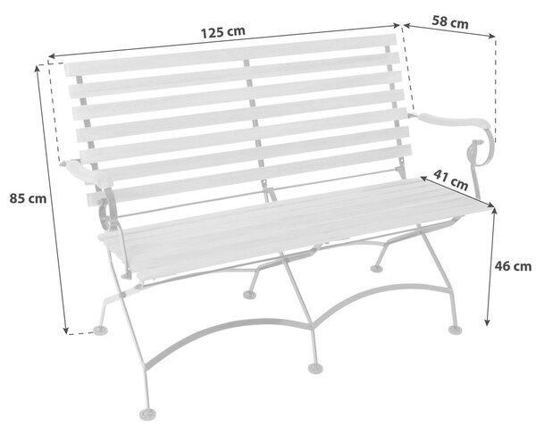 Gardenson Vrtna Klop Schlossgarten, 2-Sed, Masivno