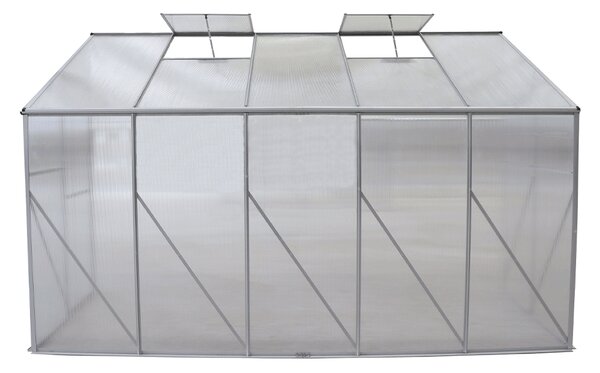 KONDELA Vrtni rastlinjak, polikarbonat, 122 x 313 x 199 cm, MABON TIP 3