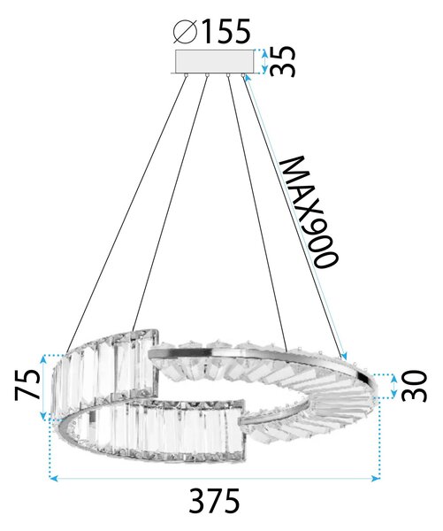 Svetilka LED APP1526-CP40 GOLD