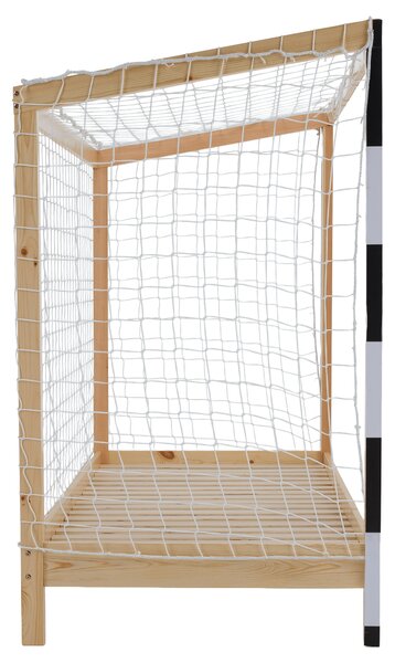 KONDELA Montessori postelja, naravna/bela/črna, 90x200, FUTAL