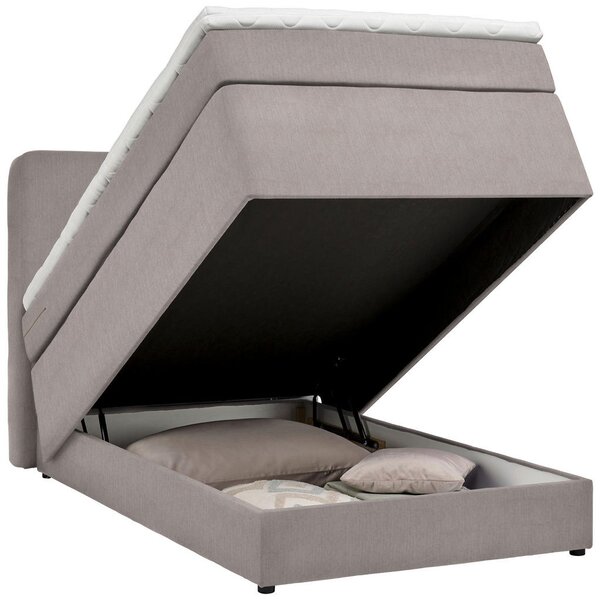 BOXSPRING POSTELJA 120 cm x 200 cm , tekstil bež