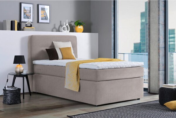BOXSPRING POSTELJA 120 cm x 200 cm , tekstil bež
