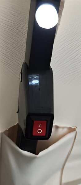 KONDELA Vrtni LED senčnik, bež, 3 m, LINDAN