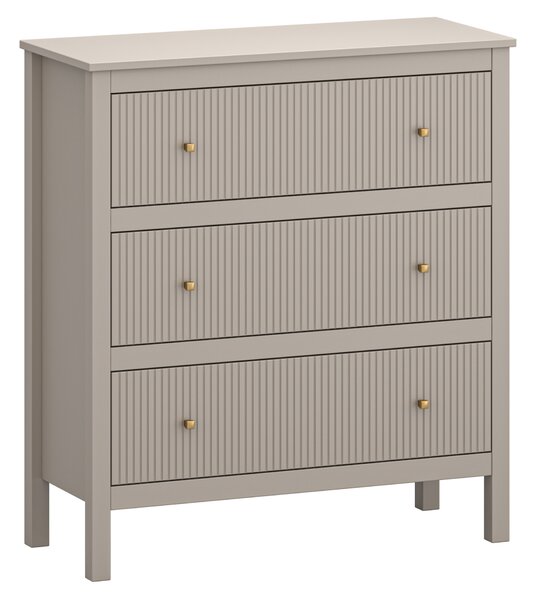 KONDELA Komoda, sivo-rjava Taupe/hrast craft zlat, KLIO 3S