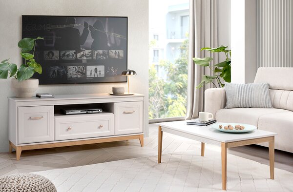 KONDELA Omara, cashmere krem/hrast, VENDY W-10