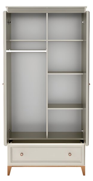 KONDELA Omara, cashmere krem/hrast, VENDY W-10