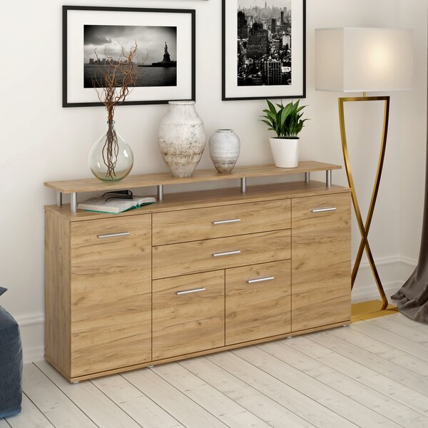 KONDELA Komoda, hrast artisan, HANOLA
