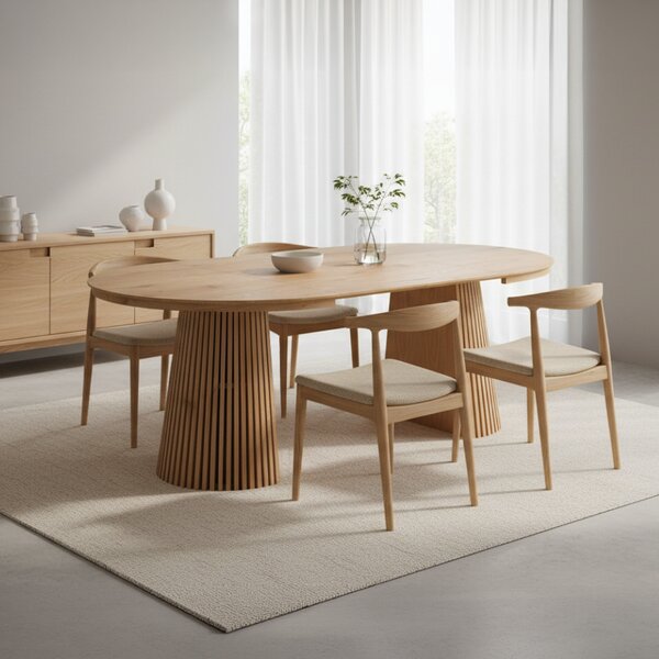KONDELA Jedilna miza, raztegljiva, hrast, 120-200 x 75 cm, ZEKEN TYP 1