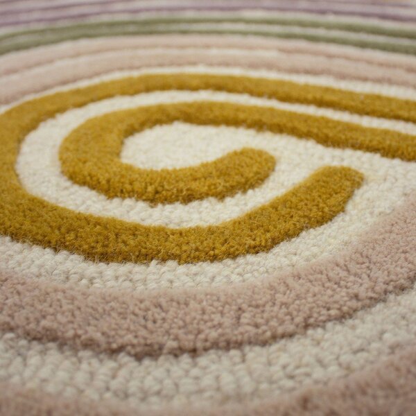 Zelena ročno tkana volnena preproga 160x230 cm Spiral Shaped – Flair Rugs