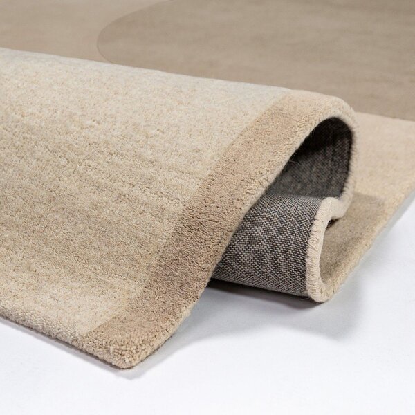 Ročno tkana volnena preproga v naravni barvi 120x180 cm Lozenge – Flair Rugs