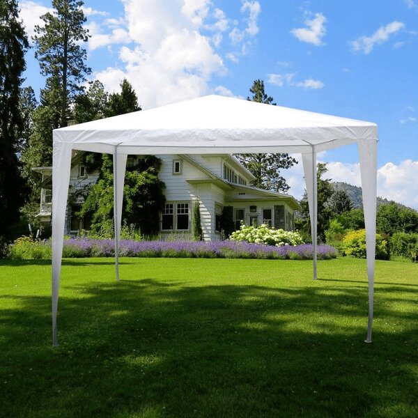 KONDELA Vrtni paviljon/šotor, bela, 3 x 3 m, GOTAN