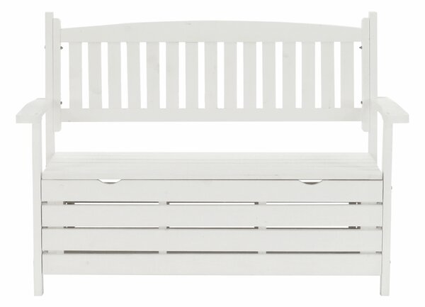 KONDELA Vrtna klop, bela, 123,5 cm, DILKA