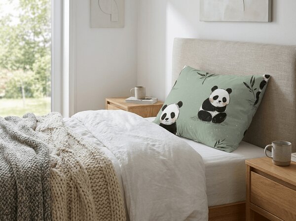 Prevleka za vzglavnik iz mikrovlaken PANDA RELAX 50x70 cm, mint barva