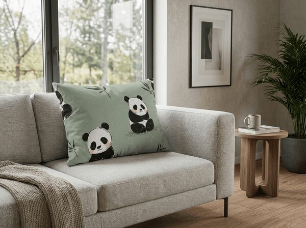 Prevleka za vzglavnik iz mikrovlaken PANDA RELAX 50x70 cm, mint barva