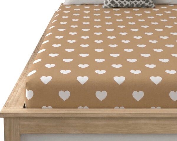 Rjuha iz mikrovlaken CARAMHEART rjava 90x200 cm
