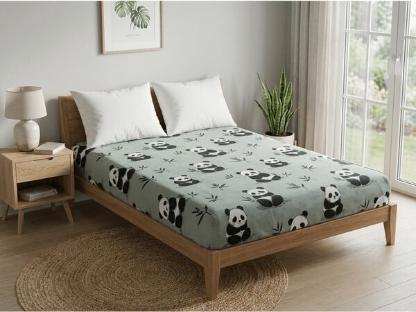 Rjuha iz mikrovlaken PANDA RELAX mentolna 90x200 cm