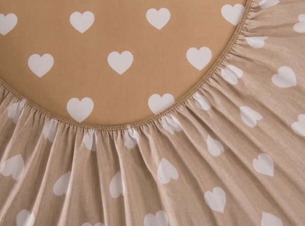 Rjuha iz mikrovlaken CARAMHEART rjava 90x200 cm