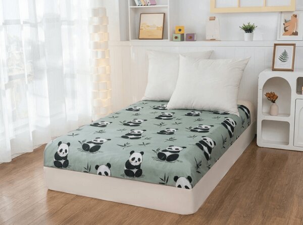 Rjuha iz mikrovlaken PANDA RELAX mentolna 90x200 cm