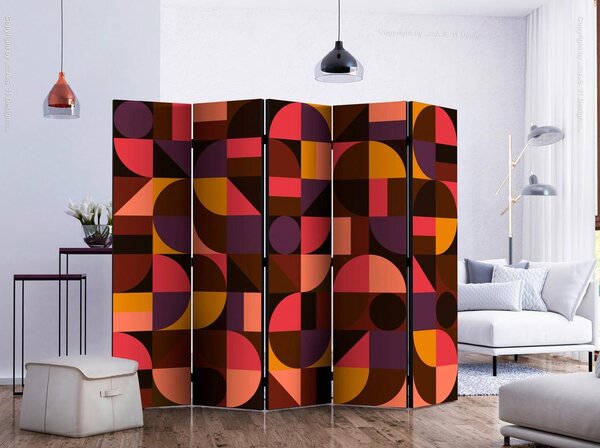 Artgeist Paravan Geometric Mosaic I, 5-Delni, Dvostranski