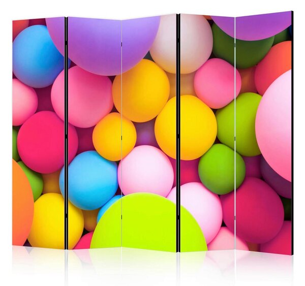 Artgeist Paravan Colourful Balls I, 5-Delni, Dvostranski