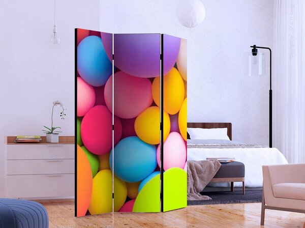 Artgeist Paravan Colourful Balls, 3-Delni, Dvostranski