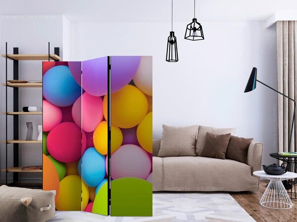 Artgeist Paravan Colourful Balls, 3-Delni, Dvostranski