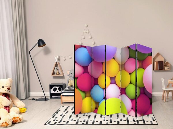 Artgeist Paravan Colourful Balls I, 5-Delni, Dvostranski