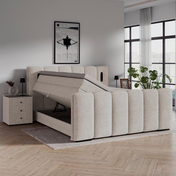 Luca Bessoni Postelja Boxspring Elysia, Bež, 200x220