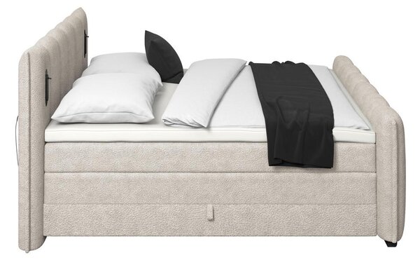 Luca Bessoni Postelja Boxspring Elysia, Bež, 200x200