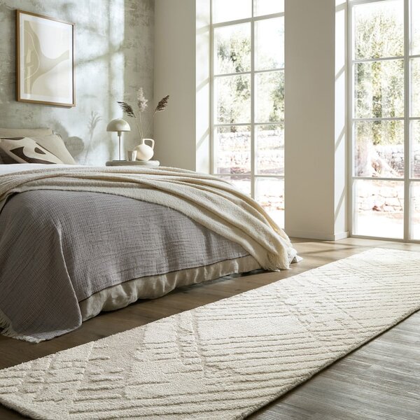 Kremno bel tekač 80x300 cm Remy – Flair Rugs