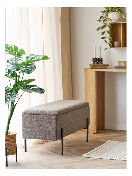 Rjava klop iz tkanine bouclé Watford – House Nordic