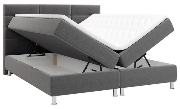 POSTELJA Z VZMETNICO 140 cm x 200 cm , tekstil antracit