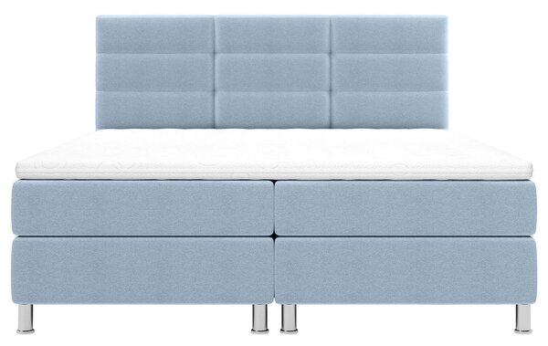POSTELJA Z VZMETNICO 140 cm x 200 cm , tekstil modra