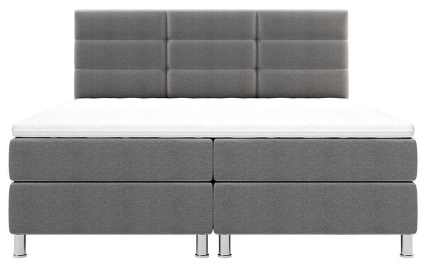 POSTELJA Z VZMETNICO 140 cm x 200 cm , tekstil antracit