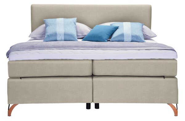 BOXSPRING POSTELJA 160 cm x 200 cm , tekstil bež