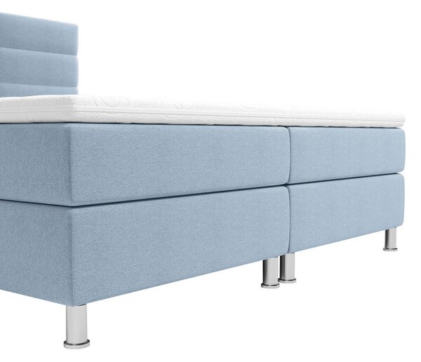 POSTELJA Z VZMETNICO 140 cm x 200 cm , tekstil modra