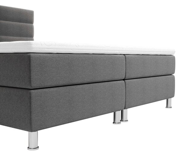 POSTELJA Z VZMETNICO 140 cm x 200 cm , tekstil antracit