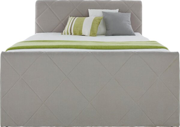 POSTELJA BOXSPRING 160 cm x 200 cm , tekstil siva