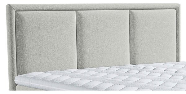 BOXSPRING POSTELJA 160 cm x 200 cm , tekstil svetlo siva